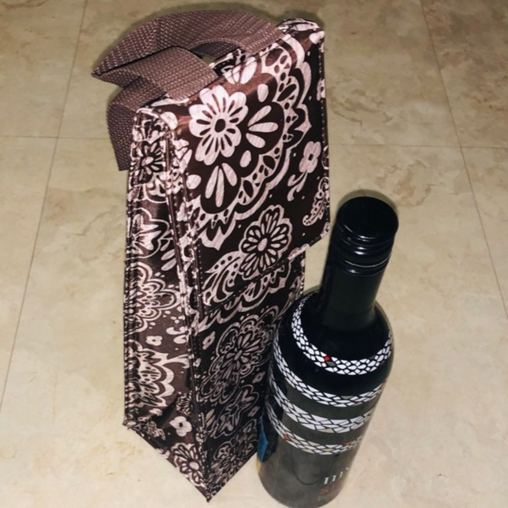Perfect  Bottle Thermal-Brown WoodBlock Floral